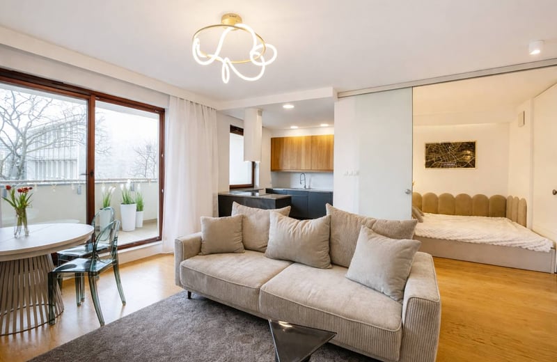 Alquiler de apartamento moderno y luminoso de 2 habitaciones, 43 m², Mokotów, Varsovia, Polonia