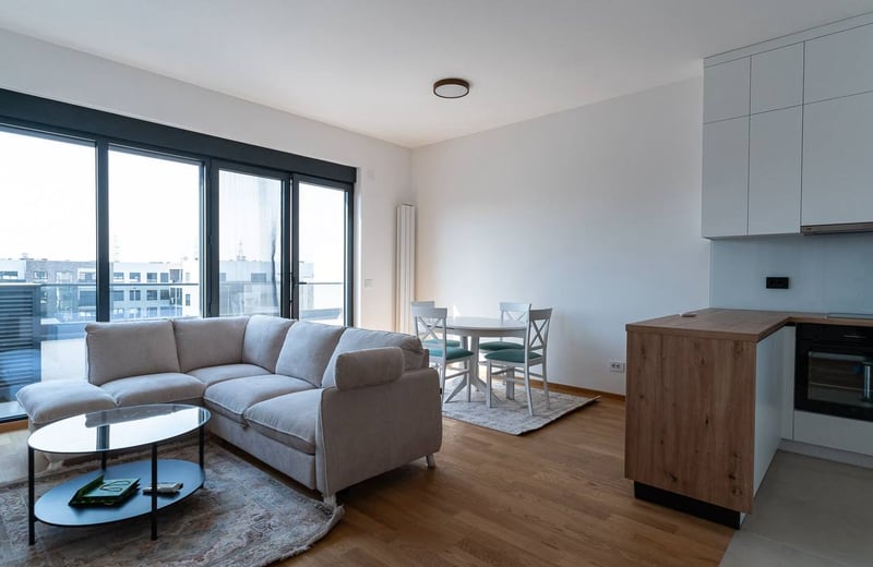 Аренда современной, обновлённой меблированной 2-комнатной квартиры, 65 м², Новый Белград, Белград, Сербия