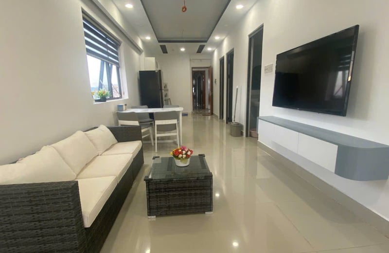 Аренда просторной меблированной квартиры с панорамным видом на море, 74 м², Нячанг, Вьетнам