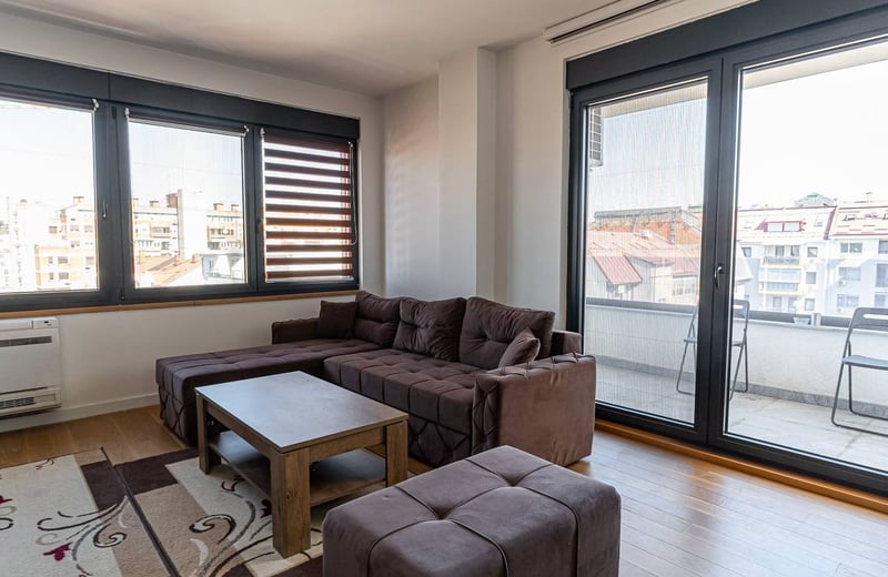 Аренда новой, уютной 2-комнатной квартиры, 52 м², Врачар, Белград, Сербия