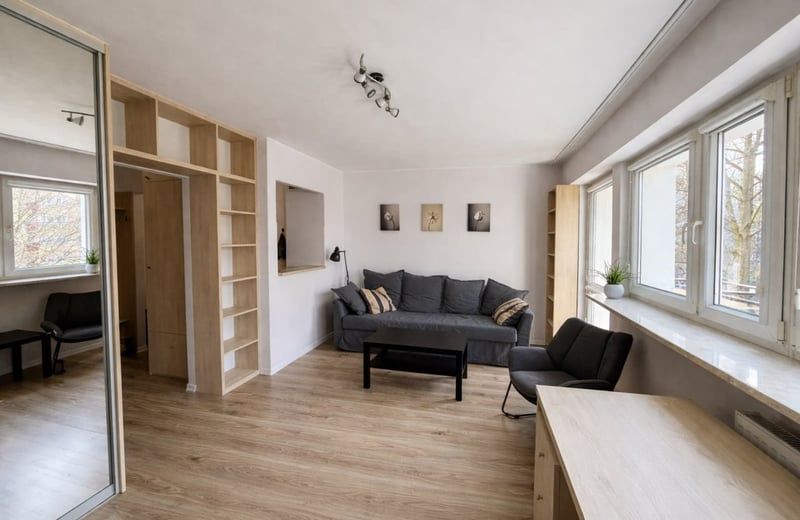 Alquiler de acogedor y luminoso estudio, 28 м², Mokotów, Varsovia, Polonia