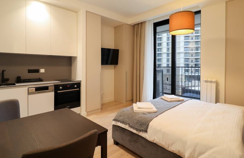 Cozy and modern 28 m² studio for rent, BW Metropolitan complex, Belgrade, Serbia