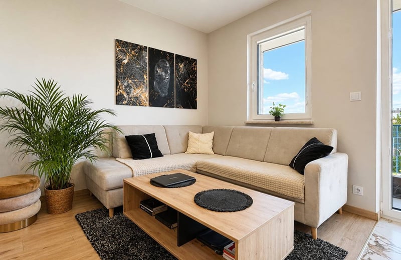 Location d'un appartement lumineux et moderne avec balcon, 40 m², Mokotów, Varsovie, Pologne