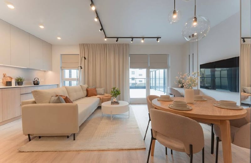 Rent of a modern, bright apartment 44 m² with terrace, Mokotów, Warsaw