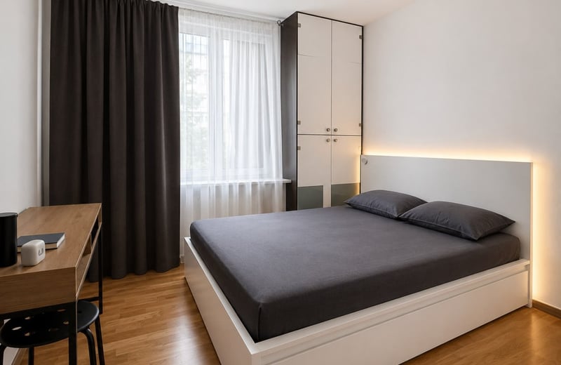 Bright Apartment 64m² for Rent Near Metro, Ursynów, Warsaw, Poland