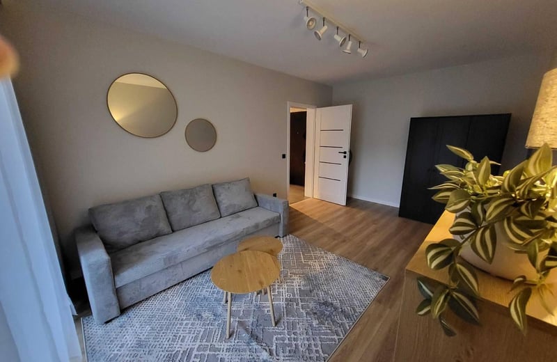 Moderno apartamento de 2 habitaciones de 49 m2 con terraza en Cracovia.