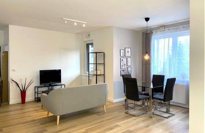 Bright 2-Room Apartment with Balcony in Podgórze, Kraków
