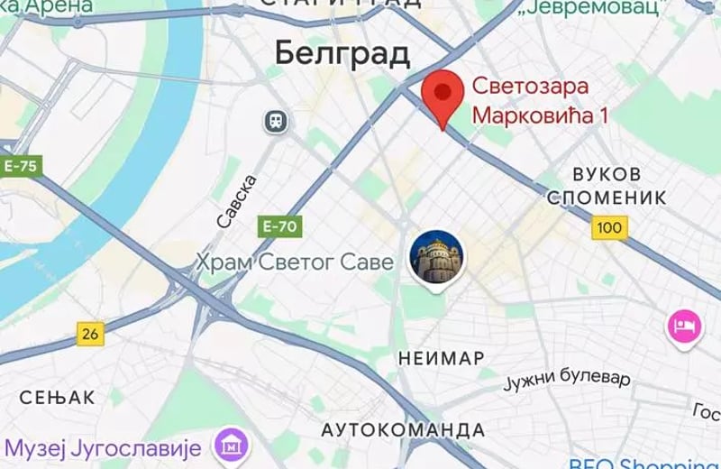 Long-term rental of a bright 3-bedroom apartment in Belgrade with a view of Tašmajdan Park