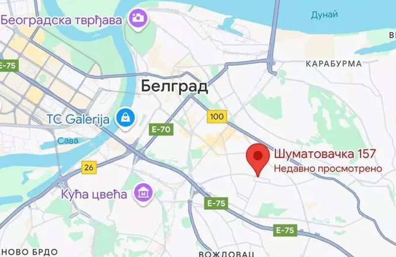 Long-term rental 3-room apartment in Belgrade, Vračar with balcony and parking space