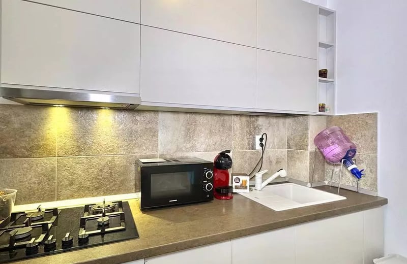 Long-term rental, Bucharest, Dudu: two-room apartment with a balcony and forest view