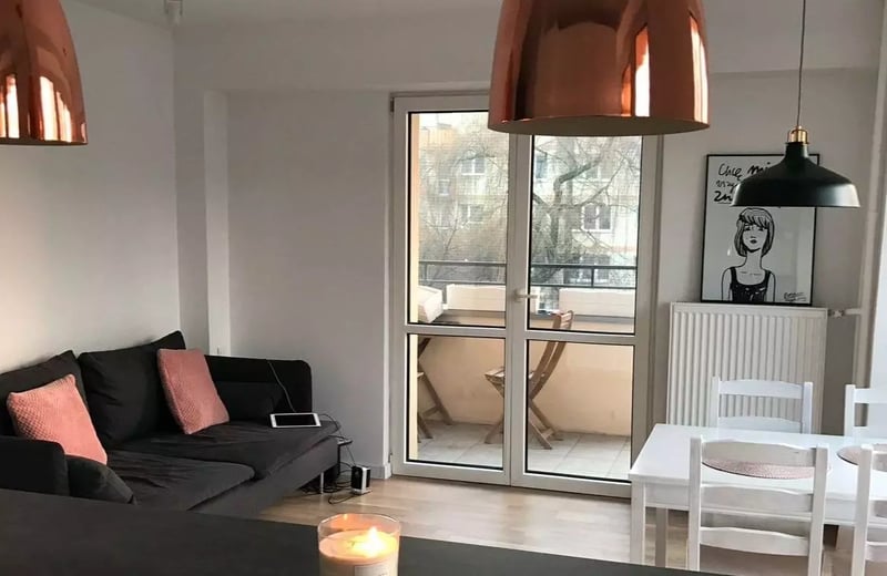 Long-term rental 54 m² apartment with 2 rooms, a balcony, and modern amenities in Prądnik Biały, Kraków