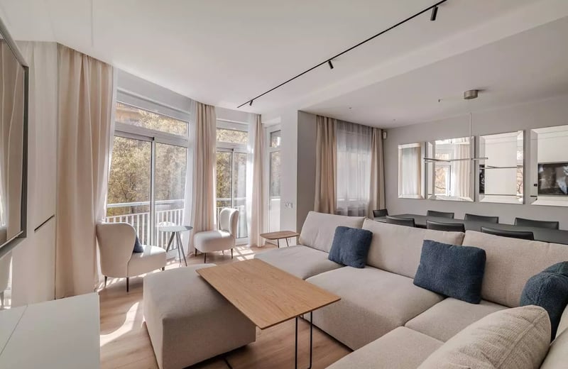 Spacious designer apartment for long-term rent with Sagrada Familia view in Barcelona