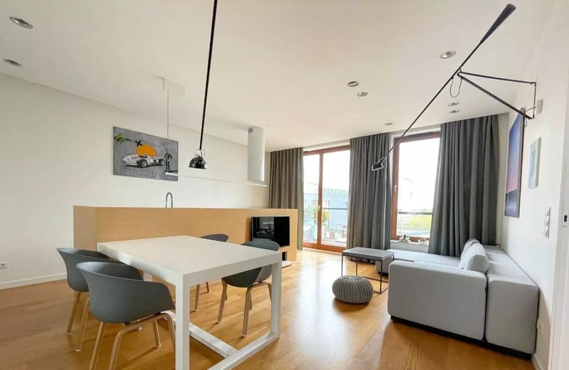 Long-term rental 2-room apartment in a gated complex, Mokotów, Warsaw