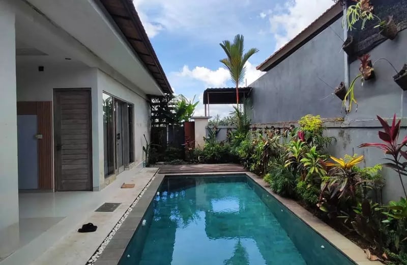 Long-term rental New villa with a gazebo and rice field view in, Ubud, Sayan, Indonesia