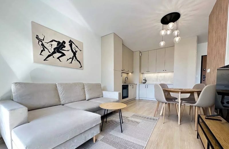 Long-term rental of a modern two-room apartment with a balcony in Prądnik Biały, Kraków