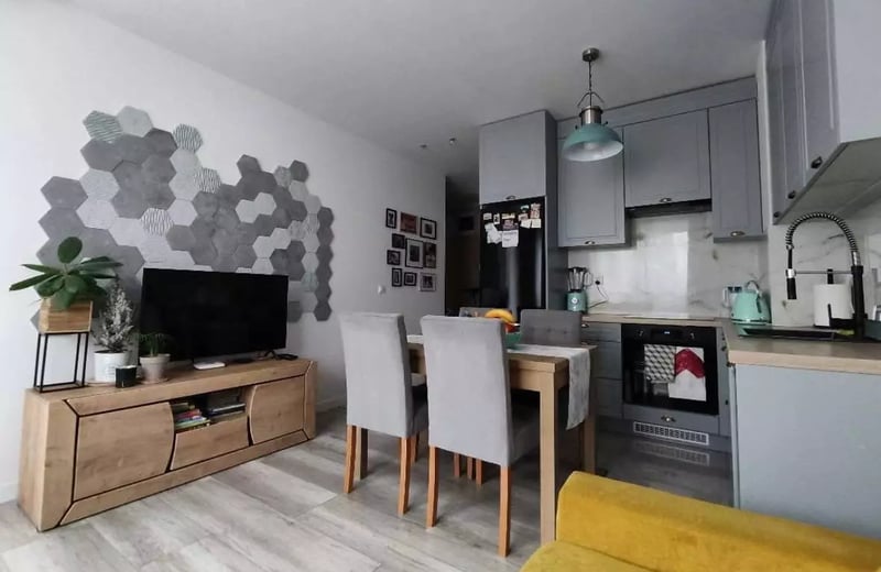 Long-term rental of a new 3-room apartment with parking and internet in Klecina, Wrocław