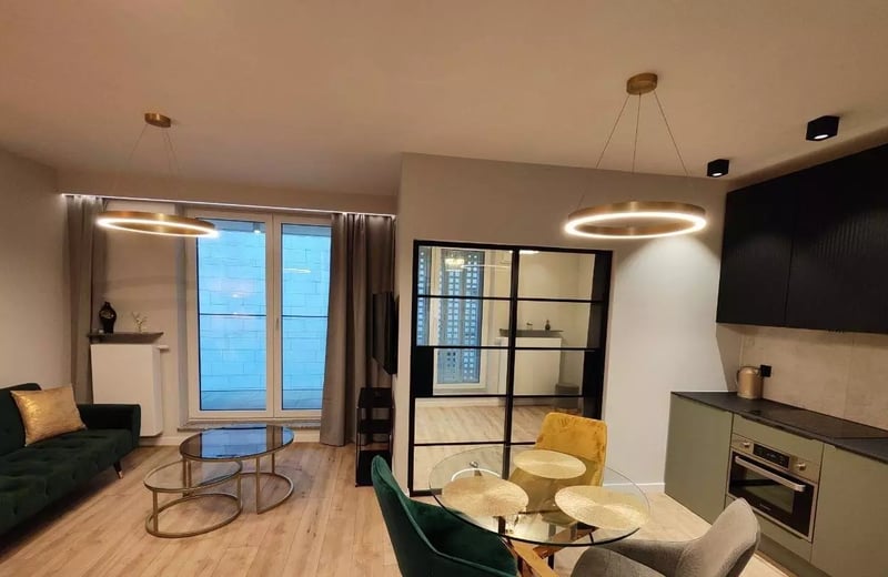 Long-term rental stylish 2-room apartment with balcony in Zabłocie, Kraków