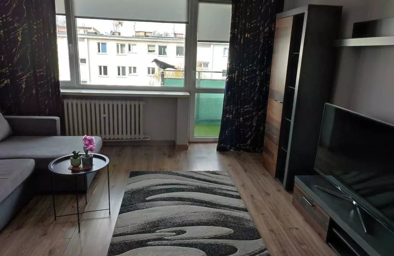 Long term rental two room apartment with balcony near the main station in Wrocław