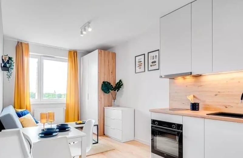 Long-term rent cozy studio in Gaj, Wrocław (Pet-Friendly)