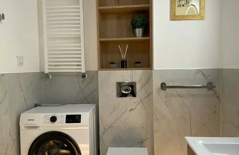 Long-term rental 2-room apartment with balcony and AC in Wrocław