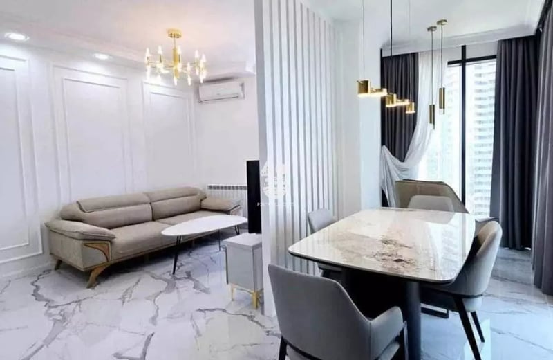 Alquiler a largo plazo apartamento de 2 dormitorios con balcón y vista al mar, Shartava 16, Batumi