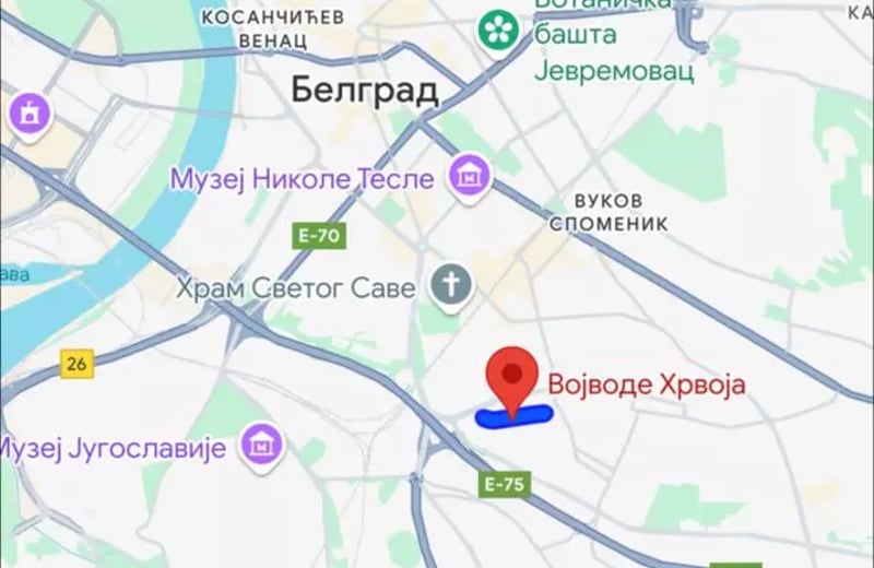 Long-term rent 3-room apartment in Vračar, Belgrade, 58m², with air conditioning and dishwasher