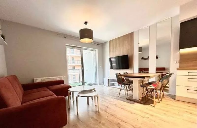 long-term rental of 2-room apartment on  Wrocław, with balcony, parking and full amenities