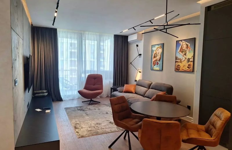 Long-term rental brand new 2-room apartment in BW Quartet 1 premium residential complex, opposite the park, Belgrade