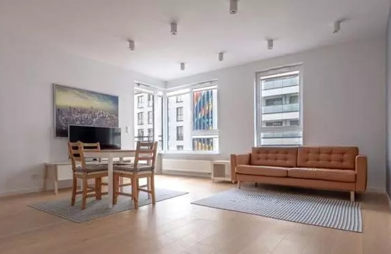 Long-term rental cozy 2-room apartment with balcony in Mokotów district, Warsaw, Poland