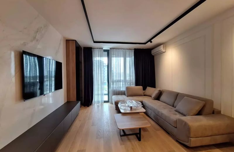 Долгосрочная аренда в Белграде — новая 2-комнатная квартира 59 м² с балконом в ЖК BW Eterna