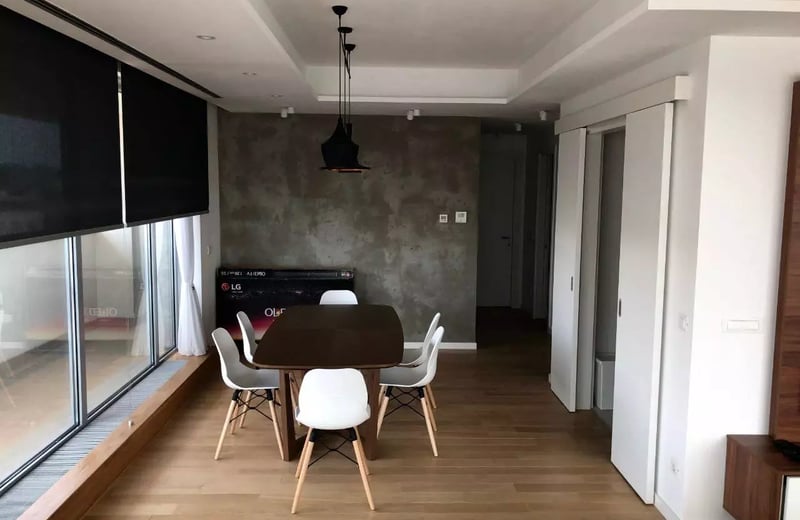 Long-term rental in Belgrade — bright 126 m² penthouse with 2 bedrooms and terrace in premium A Block, New Belgrade
