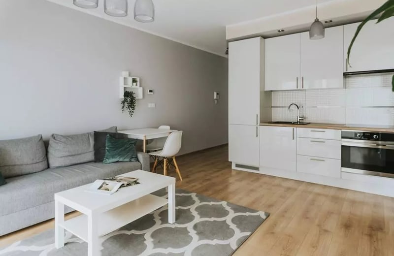 Long-term rental in Wrocław — 40 m² apartment in Angel River complex with parking, gym & spa near city center