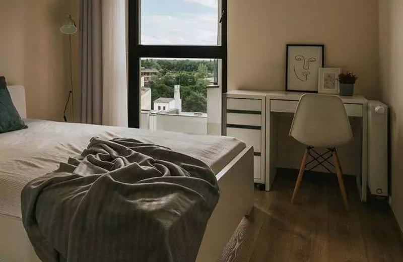 Long-term rental in Wrocław — 40 m² apartment in Angel River complex with parking, gym & spa near city center