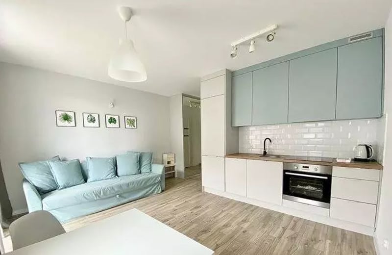 Long-term rent studio with balcony in quiet area, Żabiniec, Krakow