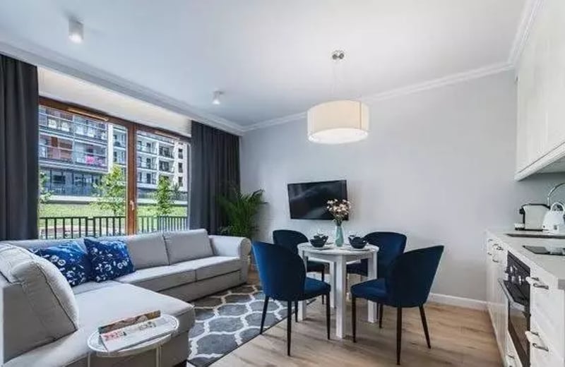 Long-term rental 36m² apartment with balcony on Wola, Warsaw, Poland