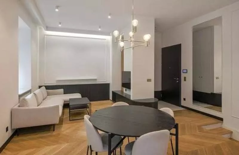 Langzeitmiete 2-Zimmer-Wohnung 64 m² mit Terrasse im Bezirk Mokotów, Warschau, Polen