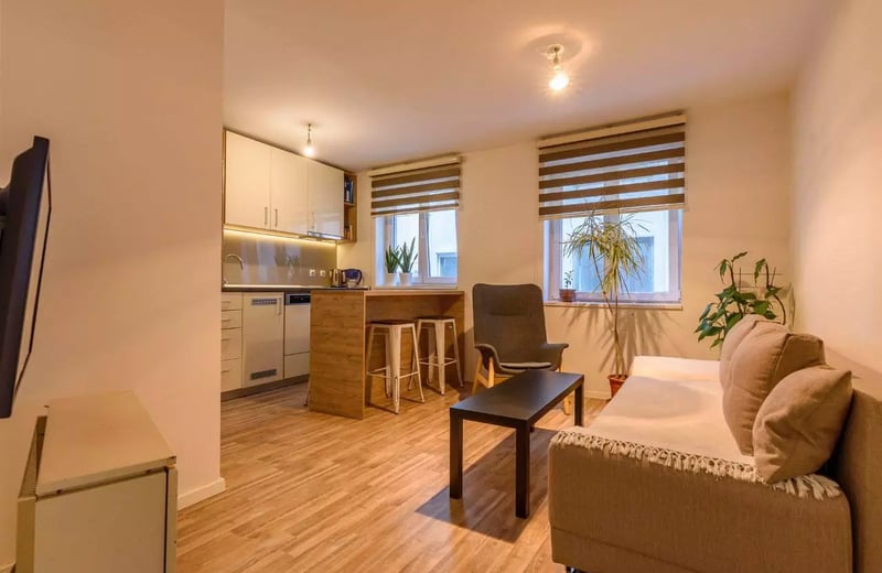 Location longue durée à Belgrade, Serbie appartement de deux pièces près du centre-ville, 46 m²
