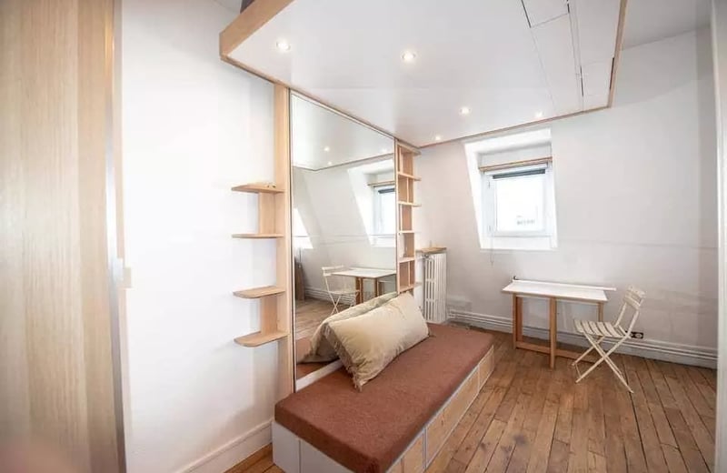 Alquiler a largo plazo de estudio de 16 m² en París, Francia