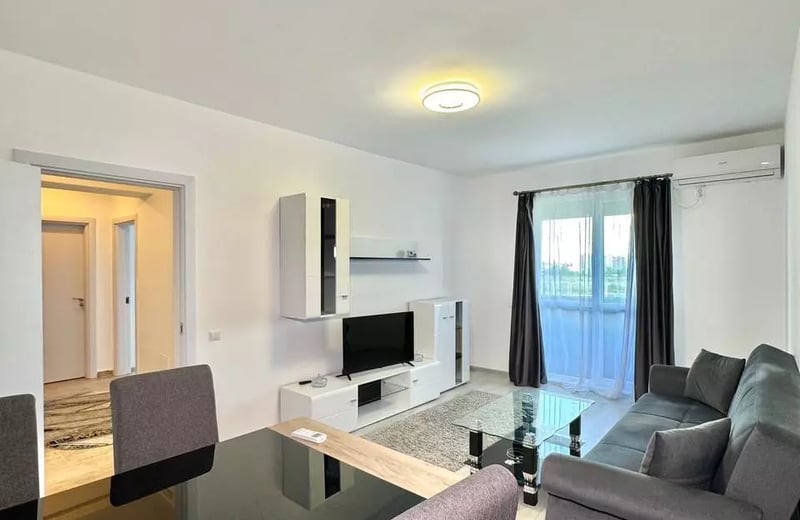 Langzeitmiete einer 2-Zimmer-Wohnung mit Balkon in Bukarest, Rumänien