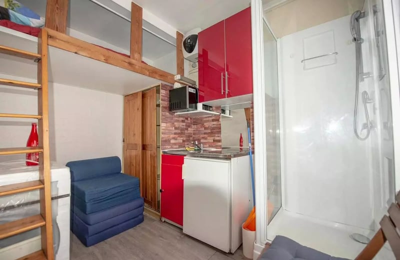 Долгосрочная аренда студии 9 м² в Париже, Франция