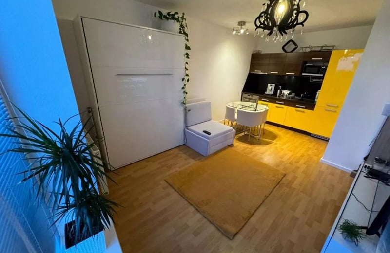 Location longue durée Studio avec balcon et garage à Nové Mesto, Bratislava, Slovaquie