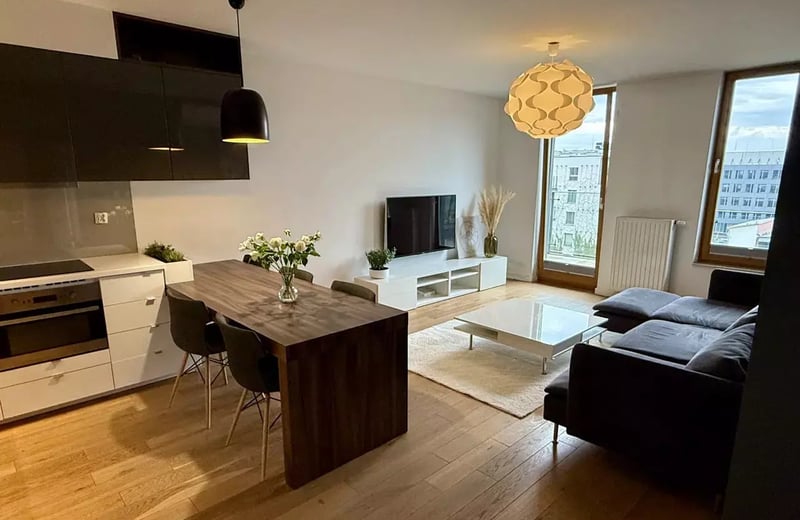Langzeitmiete einer 3-Zimmer-Wohnung mit 59m² in Krakau, Polen
