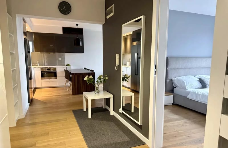 Langzeitmiete einer 3-Zimmer-Wohnung mit 59m² in Krakau, Polen