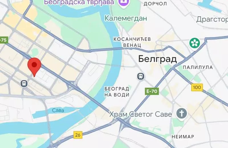 Location longue durée d’un appartement 2 pièces de 42m² à Novi Beograd près du centre-ville, Belgrade, Serbie