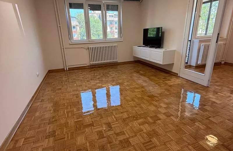 Langzeitmiete 2-Zimmer-Wohnung 43 m² mit Donau-Blick, Zentrum, Belgrad, Serbien