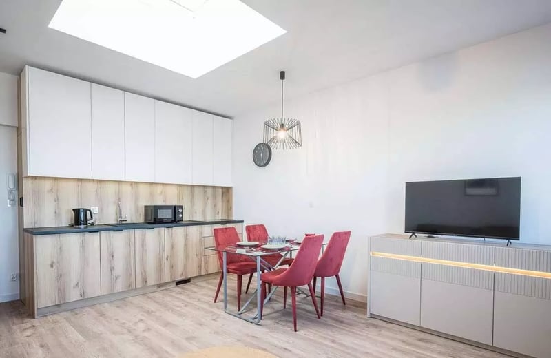 Location longue durée d’un appartement de 38 m² dans le quartier Krzyki, Wrocław, Pologne