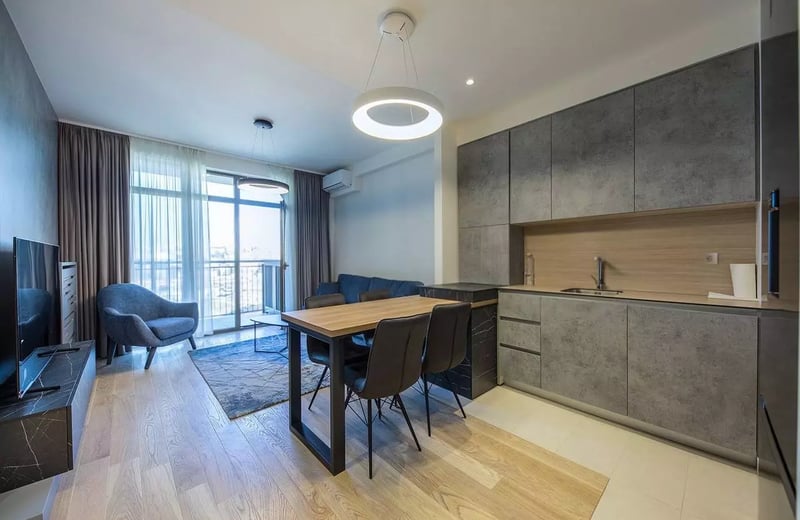 Long-term rental of a 2-room apartment, 55 m², in BW Aurora Residence, Belgrade, Serbia