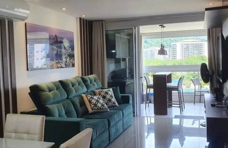 Long-term rental of a 3-bedroom apartment, 110 m², in Barra da Tijuca, Rio de Janeiro, Brazil