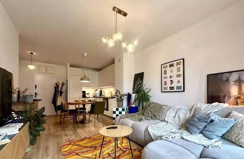 Miete einer modernen 2-Zimmer-Wohnung, 40 m², Port Popowice, Breslau, Polen