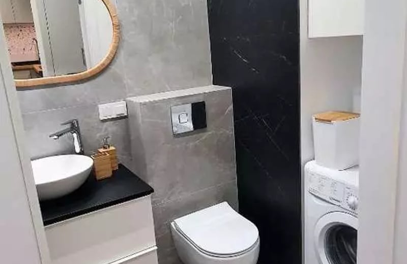 Location d’un appartement moderne d’une pièce avec chambre séparée, 28 m², Wrocław, Pologne